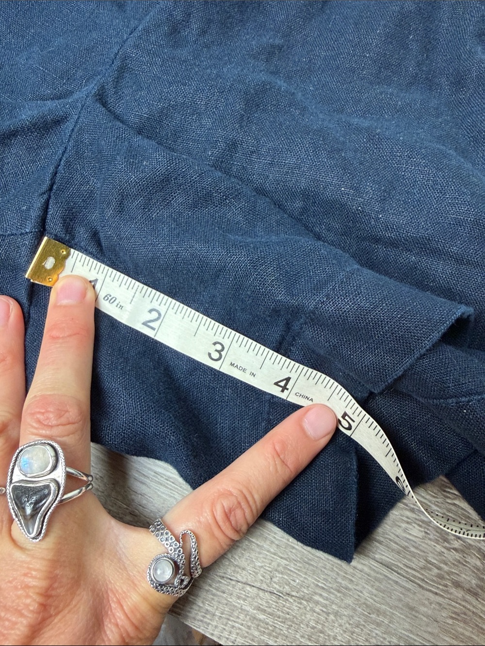 Talbots Dark Blue Linen Shorts MP - Picture 7 of 7